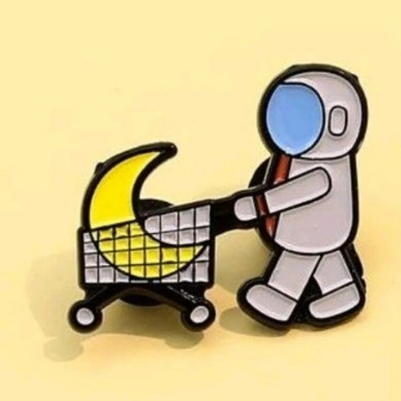*2 for $13* Moon Shopping Astronaut Pin - Picture 3 of 6